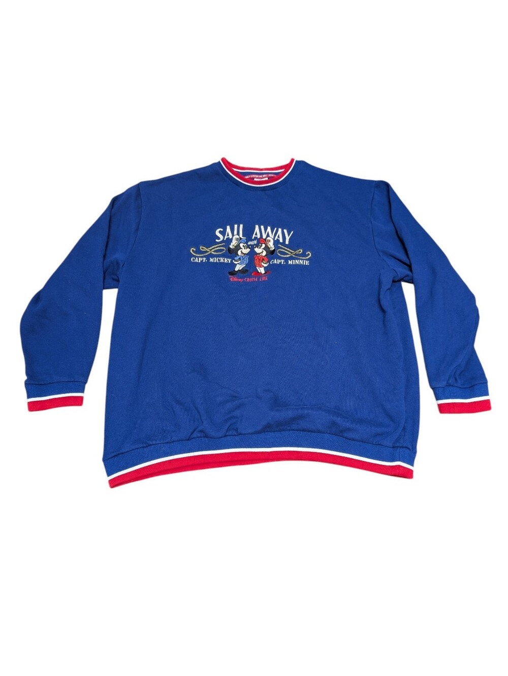 Disney Cruise Line Women's "Sail Away" Crewneck Sweatshirt Mickey Minnie (XXL)